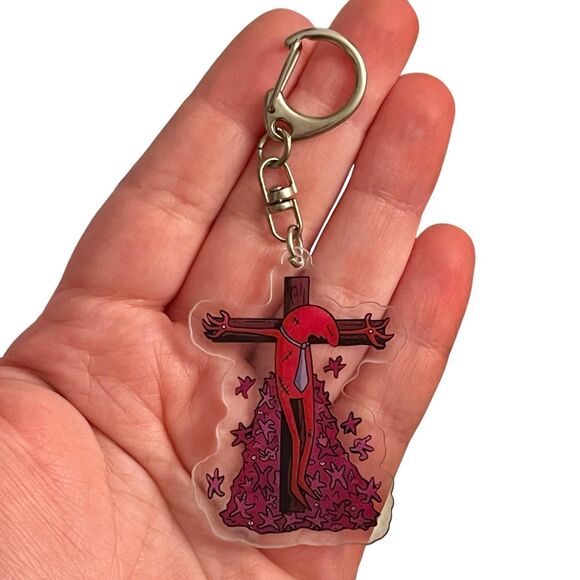 Smiling Friends Crucified Allan Blibley Control Episode One Acyrlic Keychain - Picture 7 of 8